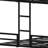 Queen Bunk Bed, Black Metal Frame And Full Guardrail With - Long-Lasting Support Of 110 Lbs Per Bunk, High Ensuring , For Easy Access, Sophisticated Look Underbed Storage, Space Option, Simple