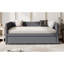 Lit de jour rembourré de style moderne avec lit gigogne pour chambre d'amis, petite chambre, salle d'étude, gris