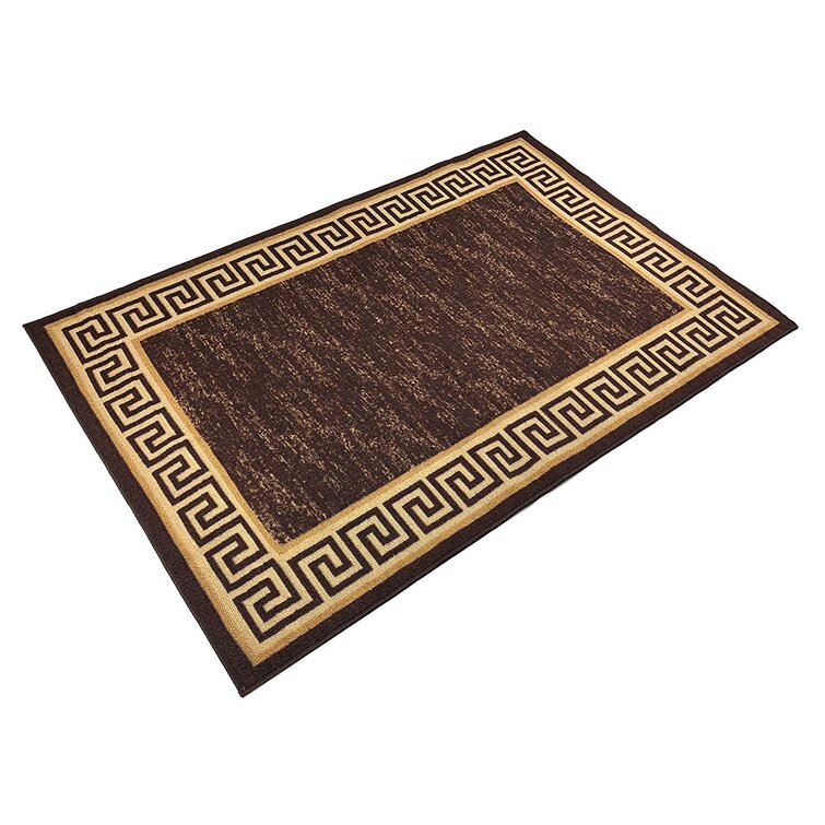 Non-Skid Slip Rubber Back Traditional Persian Brown Mutli Color Indoor  Outdoor Area Rug