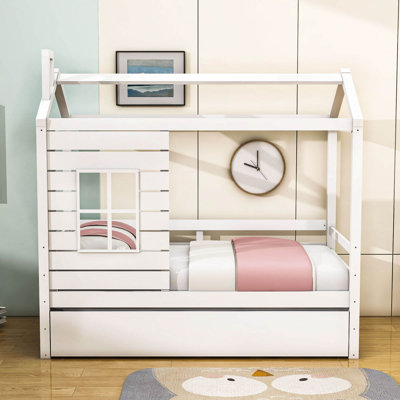 Bibeau Twin Size House Daybed with Trundle by Harper Orchard