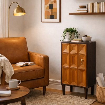 Commode d'appoint à panneau simple Asante