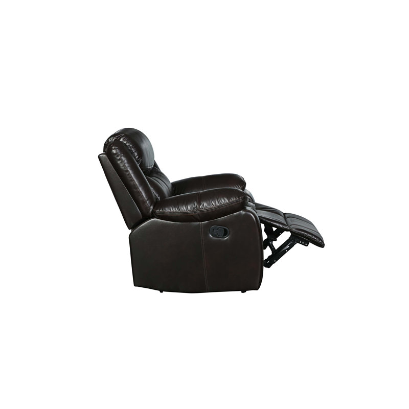 Fauteuil inclinable standard oscillant de 41 po Wyandotte, Cuir brun