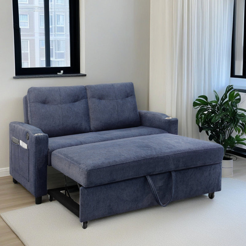 Velours gris avec rangement pratique et couchette moderne à dossier inclinable