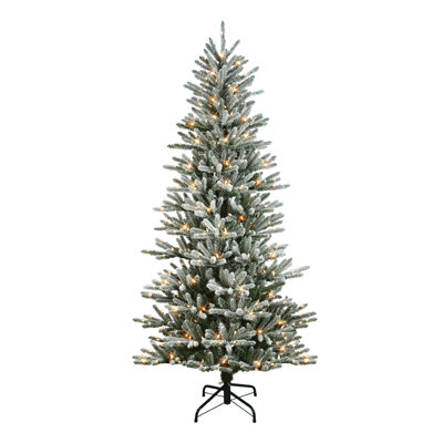 7.5' H Green Spruce Christmas Tree with 450 Lights -  The Holiday Aisle®, 754AF0412B494E73836840F3EA523516