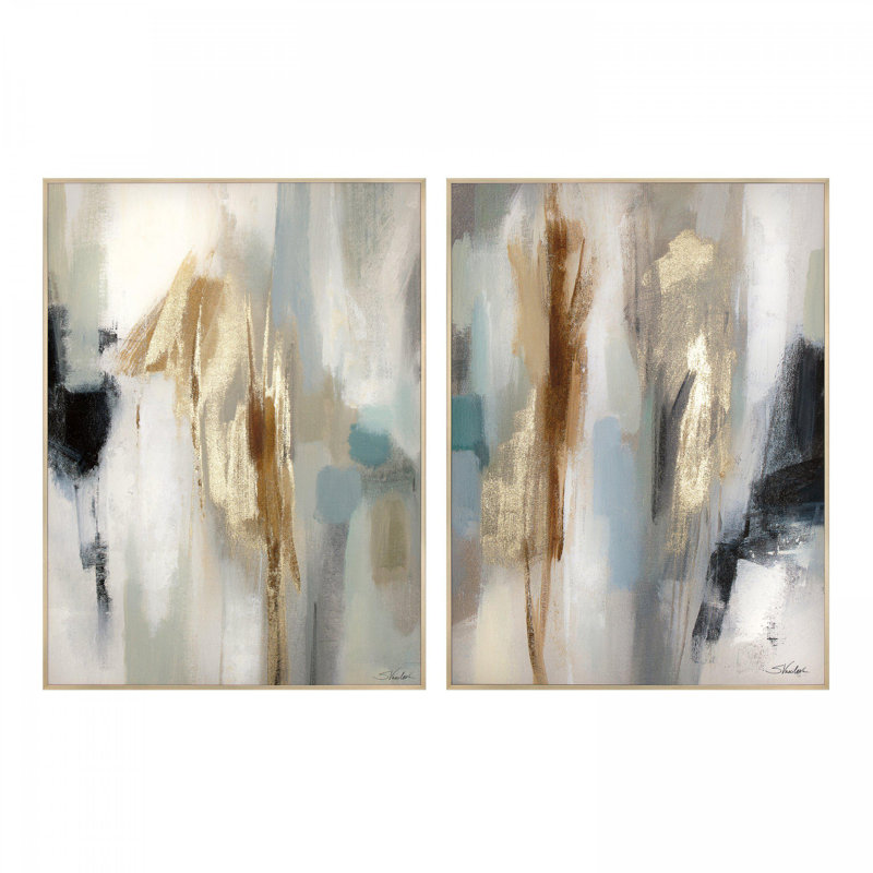 Inspired -2 Piece Picture Frame Painting Set on Canvas