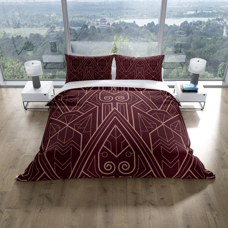 Ensemble de housse de couette Art Deco, Housse de couette très grand et 2 taies