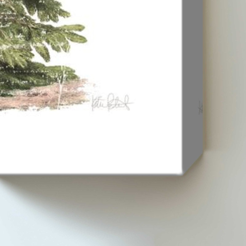 «Wooded Holiday Trees» par Katie pertiet - impression sur toile, H 60 po x l 40 po, Ne s’applique pas