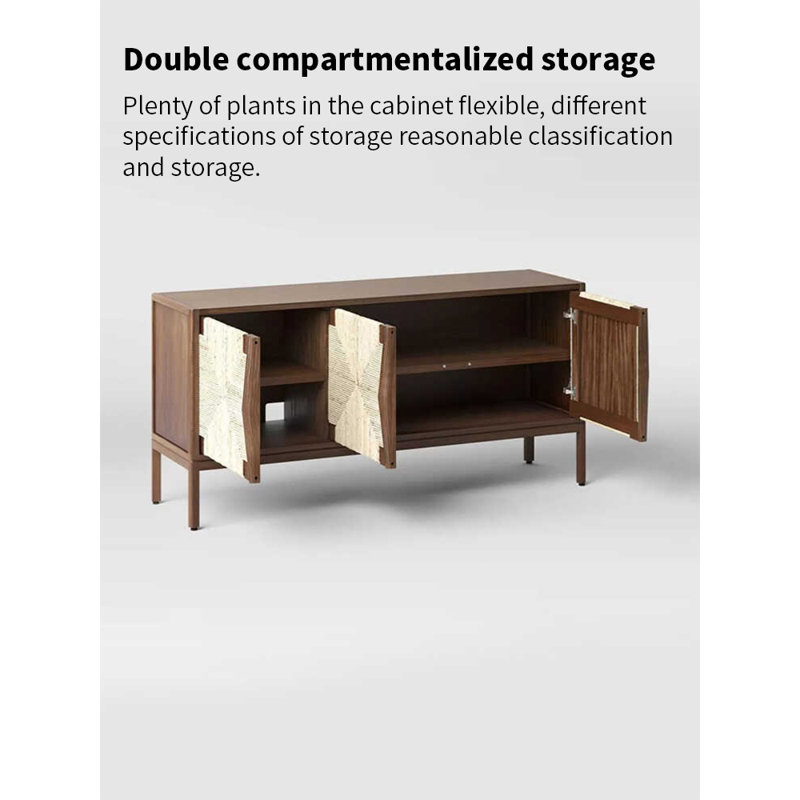 Armoire d'appoint moderne en bois massif