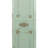 Wood Distressed Antique Door Panel Scroll Green Wall Decor