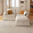 L-shaped Pet-Friendly Fabric Oversized Enveloping Feel Double-decker Loveseat Sofa With A Storage Ottoman-321006485