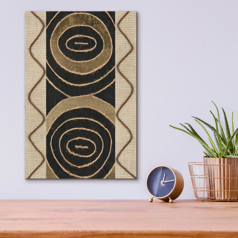  «Tribal Linkage 2» par Alonzo Saunders, art mural en verre acrylique, 12 po x 16 po