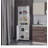 White Kitchen Pantry with Open Storage and 2 Doors