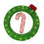 Ornement lumineux candy cane