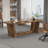 70.87" Executive Computer Desk - Rustic Industrial Design