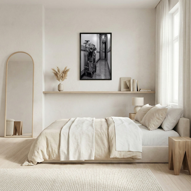 Art mural en toile noir et blanc, H 20 po x l 30 po