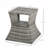 Rattan Wicker Side Table With Umbrella Hole, 2 Tier Storage Shelf For All Weather For Outdoor, Patio, Garden, Backyard
