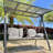 3-seat Large Porch Swing with Stand with Adjustable PVC Canopy and Cushions and Pillow Included-87500009