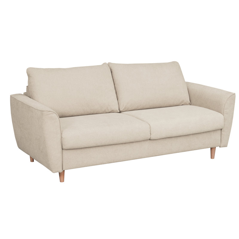 Canapé-lit Marotz, Beige / fil blanc