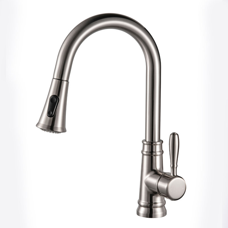 AA Warehousing Pull Out Kitchen Faucet, Brushed Nickel