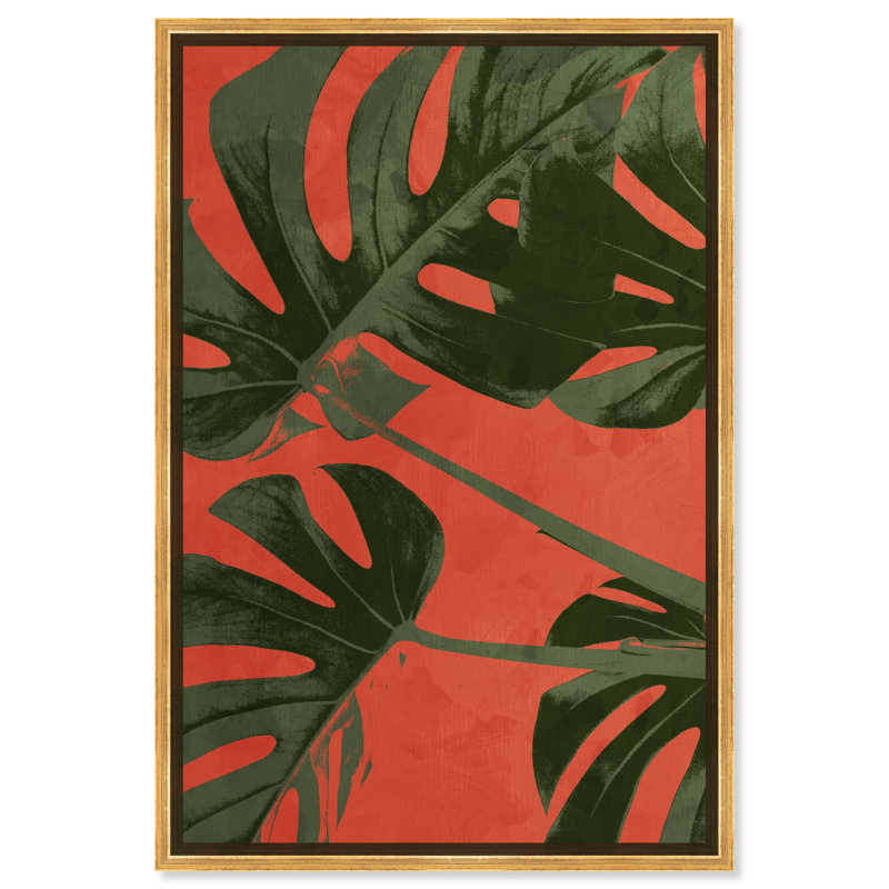 «Floral and Botanical Monstera Pop Botanicals», reproduction d'art sur toile, H 45 po x l 30 po x P 1,5 po