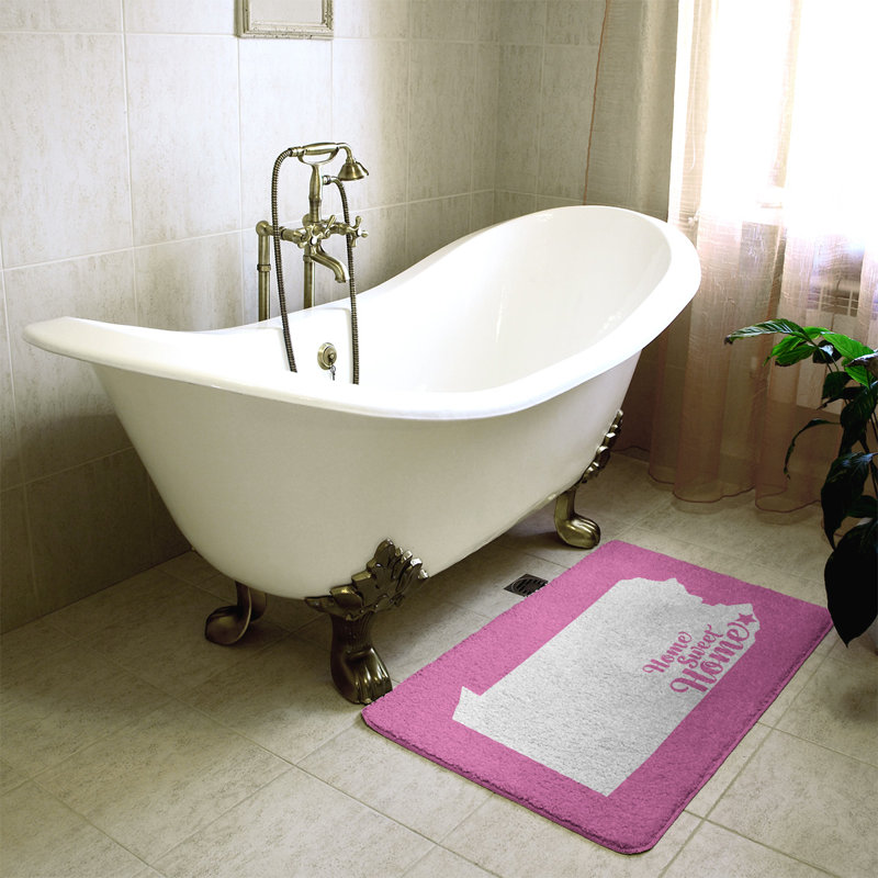 Tapis pour salle de bain philadelphia doux, l 17 po x L 21 po, Rose