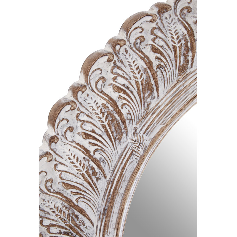 Gina Champagne Accent Mirror, 62cm H x 62cm W, Antique Grey
