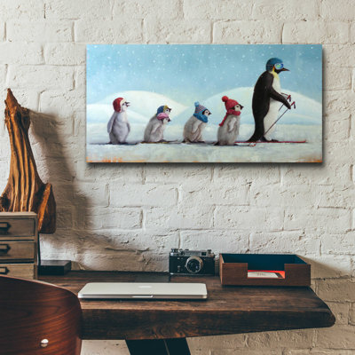 «Ski School» par Lucia Heffernan, art mural en verre acrylique