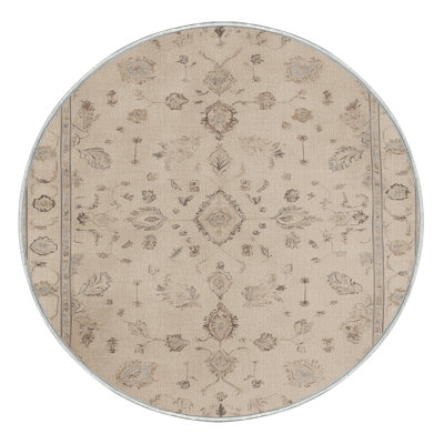 Machine Washable Tabriz Beige Area Rug