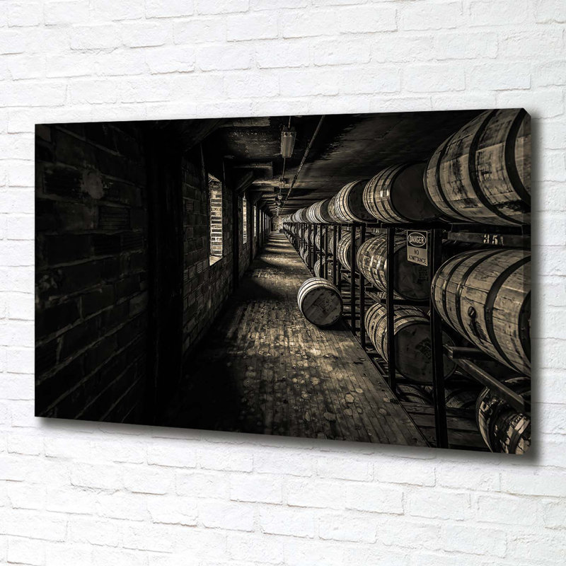 Bourbon Barrels - Wrapped Canvas Print