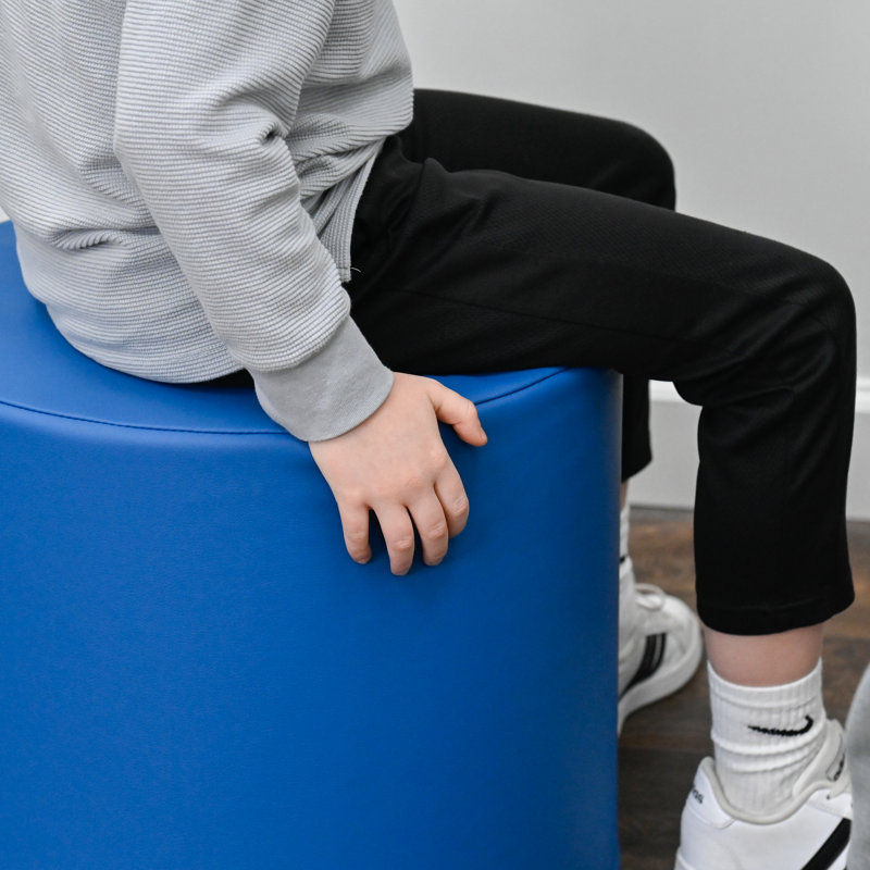 Trio de repose-pieds , Brun / bleu / vert