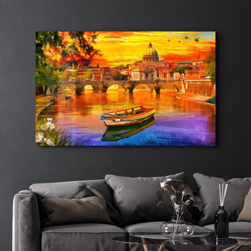 Lekeya Elegant Tempered Glass Wall Art Painting, 13.8 x 21.7 inches | 100% Tempered Glass, Thickness: 0.16 inches | UV Printed for Vibrant Colors | Perfect for Home Decor, Living Room, & Office Spaces