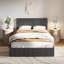 Ensemble de chambre à coucher 3 pièces Masad - Noir - Taille double