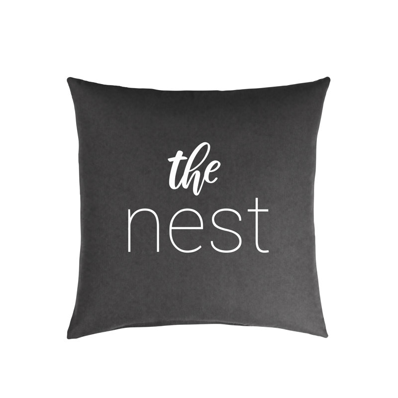 Jennifer Throw Pillow, Gunmetal Gray