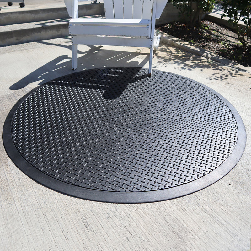 Tapis circulaire en caoutchouc - 48 po