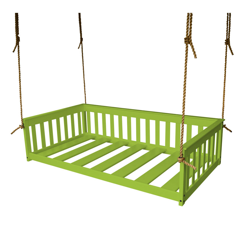 Lit de jour suspendu Carol Mission, Vert lime, Simple
