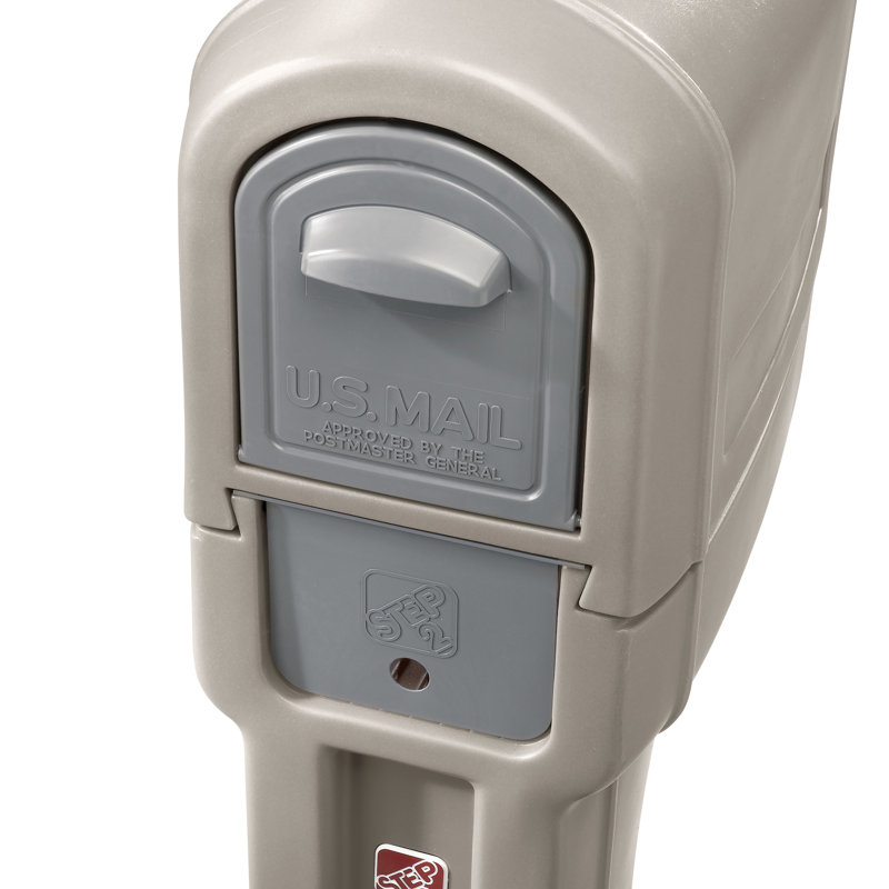 Step2 MailMaster Plus Post Mounted Mailbox, Stone Gray