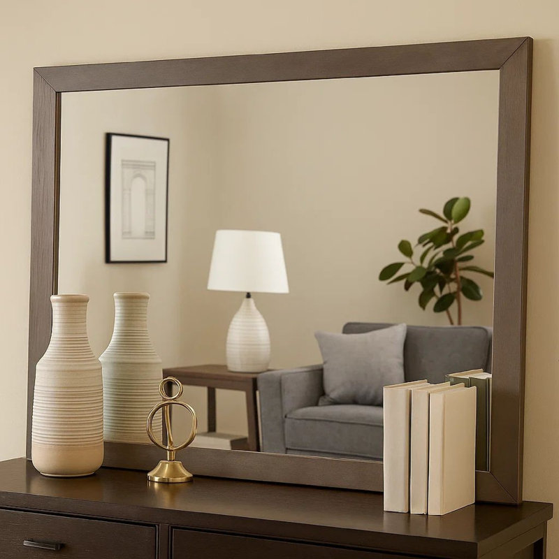 Commode bisque Miroir, 36 po x 40 po