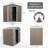 Outdoor Metal Storage Shed Gray-110646394