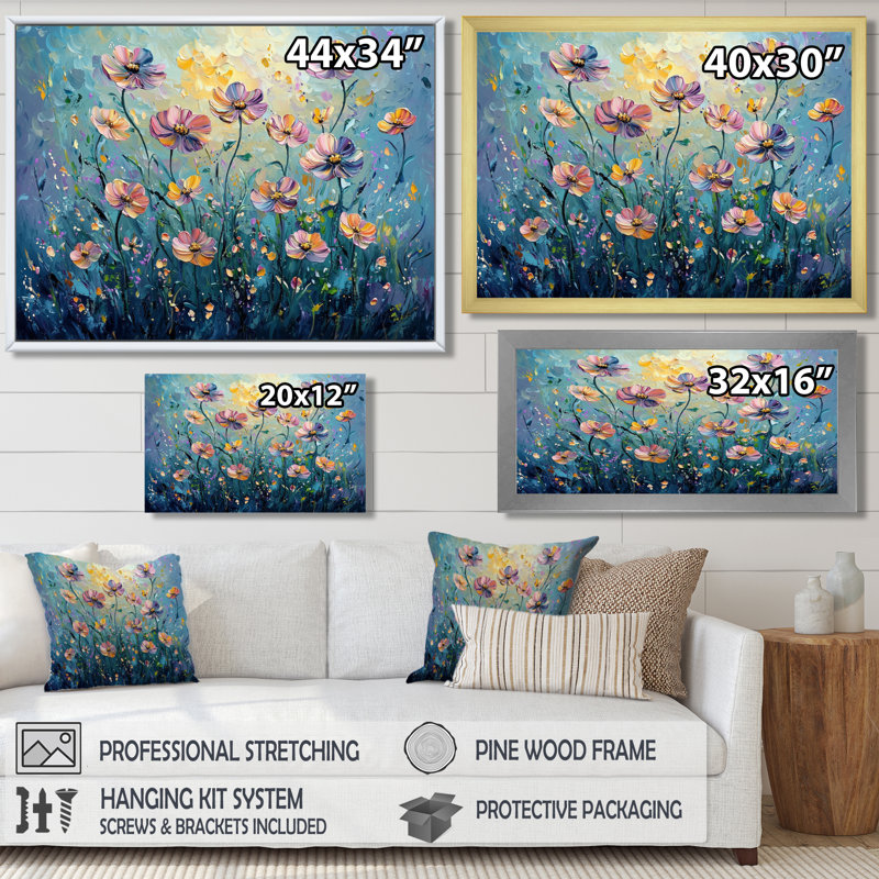 Kavanaugh - Floral Wall Art, Reproduction encadrée d'une seule photo, H 30 po x l 40 po, Blanc