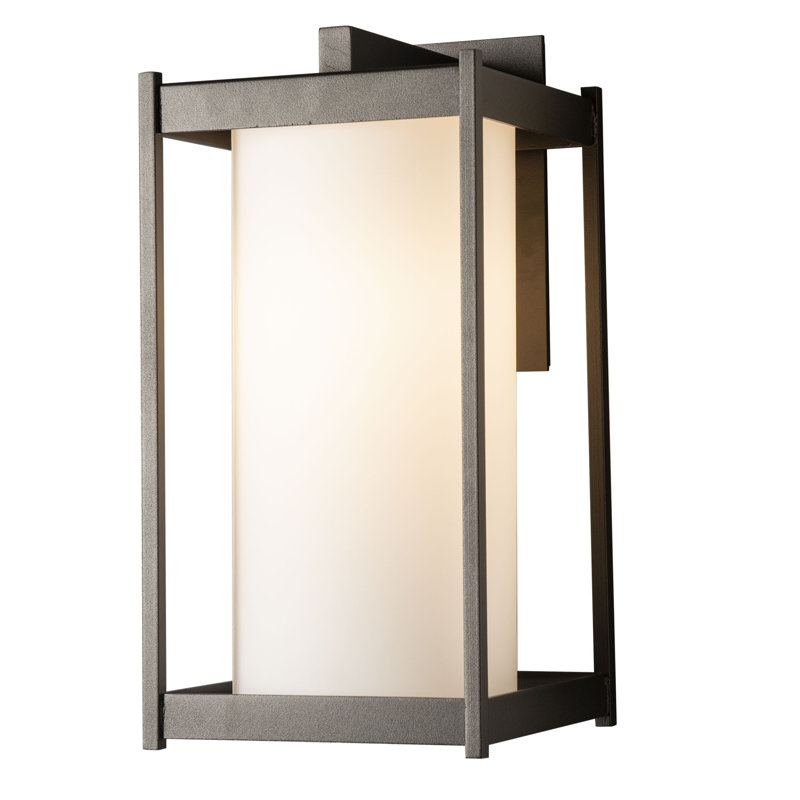 Cela Outdoor Wall Lantern, Coastal Black, 16.3" H x 8" W x 8.9" D, Clear Glass