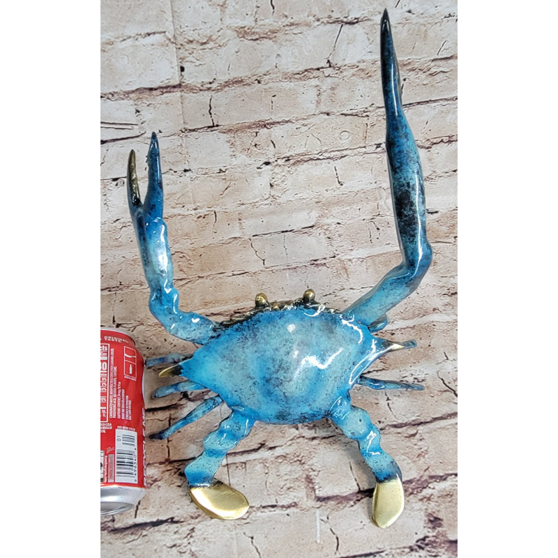 Sculpture Patina Crabe émaillé