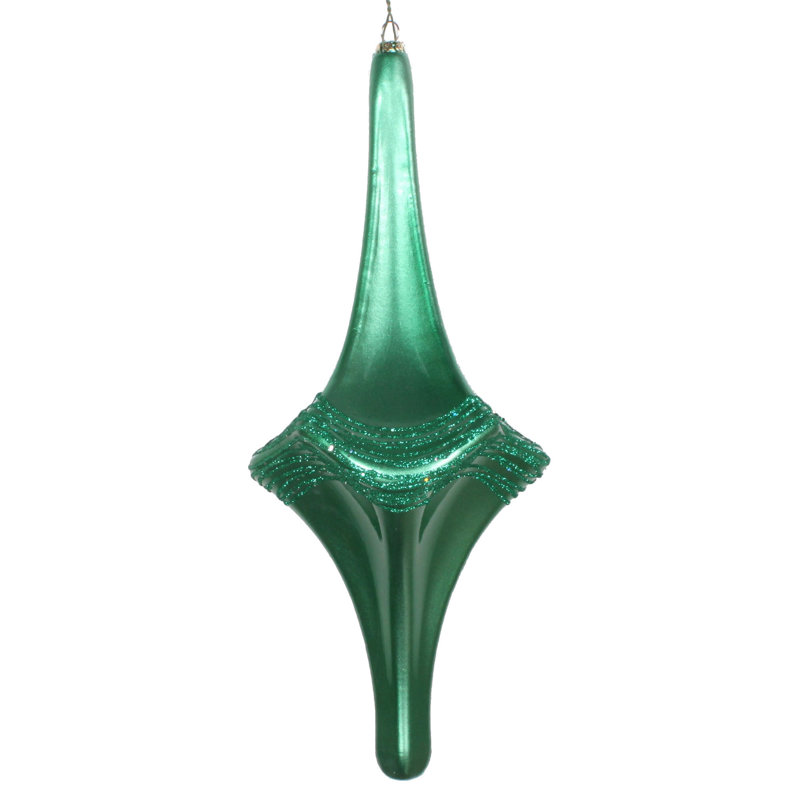 Ornement de Noël bonbon scintillant, Vert écume de mer
