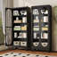 Vitrine haute 75 "avec portes en verre et 4 tablettes réglables-1497571596