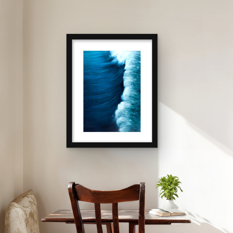 Wave - Imprimé mat pour salle de bain Coastal, Noir