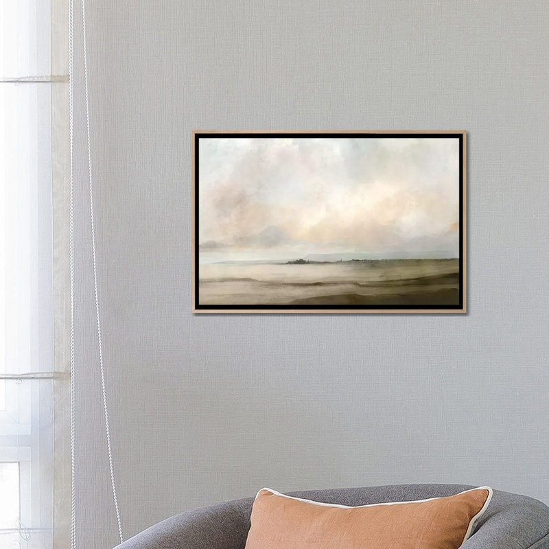 Print on Canvas, 45.72 cm H x 66.04 cm W x 4.445 cm D, Oak Floater Framed