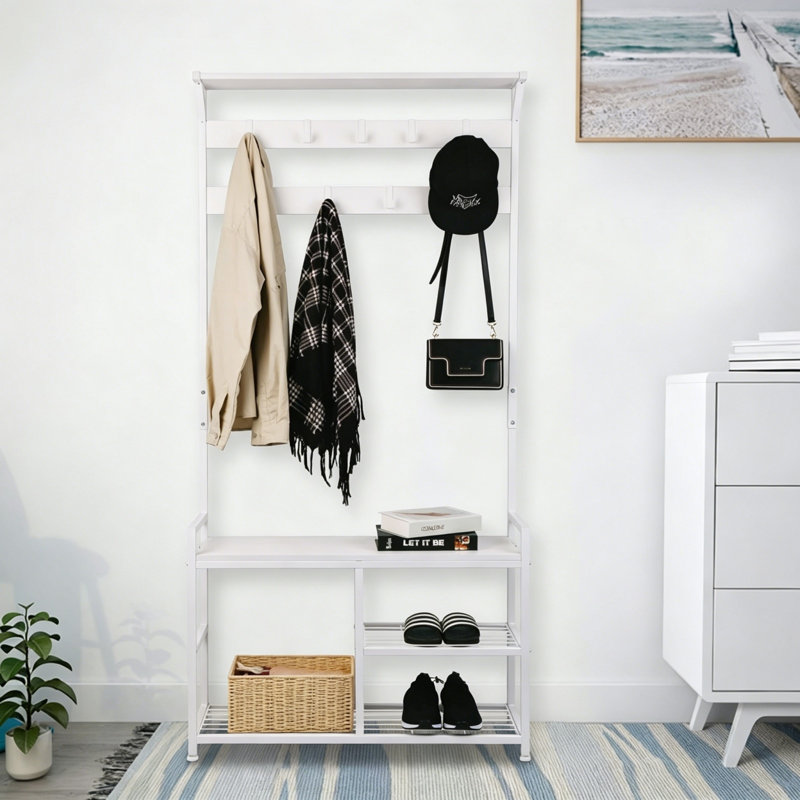 Freestanding 9 - Hook Coat Rack
