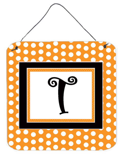 «Monogram Polkadots» par Denny Knight, reproduction d'art textuel sur métal, T