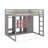 Full Size Wood Loft Bed With Shelves,Wardrobe And Cabinet-1828554451-1828554453