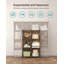 Organisateur de rangement à 6 cubes, tablette de rangement pour bricolage, organisateur de vêtements en plastique, bibliothèque modulaire, cubes de 11,8 po x 11,8 po x 11,8 po, avec pieds et maillet en caoutchouc, brun rustique-550198049