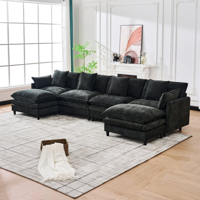 Canapé modulaire en U 140,9 po